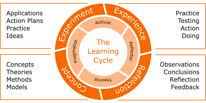 Kolb's experiential learning theory, the learning cycle